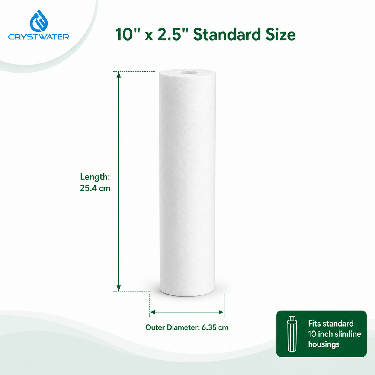 10" x 2.5" PP Sediment Water Filter Cartridge – 5 Pack